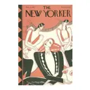Постер Простопостер "Обложки new yorker - вечер в кафе" 90x60 см в раме