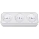 Розетка тройная накладная Bylectrica Вариант РА16-0165 цвет белый