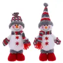 Фигура декоративная Снеговик 752023 Jiangsu holly everlasting inc., remeco collection 46.5 см растягивающаяся цвет красный