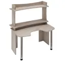 Компьютерный стол Мэрдэс Скл-игр140+нкил140вл н 140x157x90 см ЛДСП цвет серый дуб