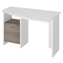 Компьютерный стол Мэрдэс Скл-крл 120 бен прав 120x77x69 см ЛДСП цвет серый дуб, белый жемчуг