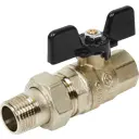 Кран шаровой с американкой прямой Stout DN15 PN50 1/2" ВР/НР ручка бабочка латунь