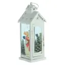 Новогоднее украшение Фонарик 10x32x10 см белый