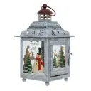 Новогоднее украшение Фонарик 12.5x23.5x12.5 см белый