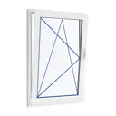 Пластиковое Окно ПВХ VEKA WHS 60 одностворчатое ширина 50 х высота 110 см поворотно-откидное с ручкой справа Rhapsody однокамерный стеклопакет