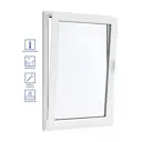 Пластиковое Окно ПВХ VEKA WHS 60 одностворчатое ширина 70 х высота 70 см поворотно-откидное с ручкой справа Rhapsody однокамерный стеклопакет