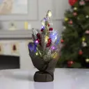 Светящаяся электрическая фигура Снежная ёлка с ягодами для дома Luazon lighting 20 ламп h 28.5 см зеленый