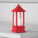 Светящаяся электрическая фигура Красный фонарь со свечками для дома Luazon lighting 3 ламп h 13 см красный