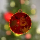 Светящаяся электрическая фигура Олень для дома Luazon lighting 1 ламп h 3.5 см красный