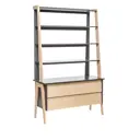 Этажерка с ящиками Leset 110.40x178.40x45 см 2 ящика фанера цвет серый