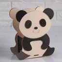 Кашпо деревянное 15x10x20 см Панда улыбака