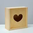 Кашпо деревянное 20x20x9 см Шкатулка сердце