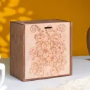 Подарочный пенал "Цветы" 20x20x10 см