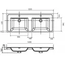 Раковина накладная Belbagno EA-1200-2-LVB 120см