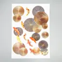 Наклейка интерьерная 3D "Красные сомы" 52x35 см