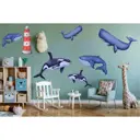 Интерьерная наклейка "Киты" 30x50 см