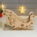 Шкатулка дерево Новогодние Сани "Звезда" (набор 5 деталей) 20x12x8 см