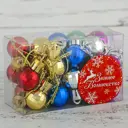 Набор елочных шаров Зимнее волшебство 225464 3505660 2 см пластик разноцветный 24 шт