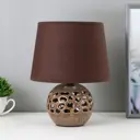 Настольная лампа RISALUX 6249056 16593 F761TT-1470 цвет коричневый