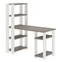 Компьютерный стол Мэрдэс СТН-145/130 БЕН 130x145x65 см ЛДСП цвет серый дуб/белый жемчуг