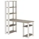 Компьютерный стол Мэрдэс СТН-180/140 БЕН 140x180x65 см ЛДСП цвет серый дуб/белый жемчуг