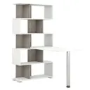 Компьютерный стол Мэрдэс СЛ-5СТ БЕНБЕ 75x173.10x109.90 см ЛДСП цвет серый дуб/белый жемчуг