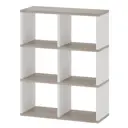 Стеллаж Мэрдэс СПД 2-3 БЕН 87.50x112x35 см нагрузка на полку 40 кг ЛДСП цвет серый дуб/белый жемчуг