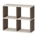 Стеллаж Мэрдэс СПД 2-2 ШК 87.50x75.50x35 см нагрузка на полку 40 кг ЛДСП цвет коричневый/бежево-белый