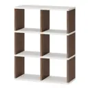 Стеллаж Мэрдэс СПД 2-3 ШБЕ 87.50x112x35 см нагрузка на полку 40 кг ЛДСП цвет коричневый/белый жемчуг