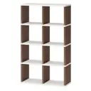 Стеллаж Мэрдэс СПД 2-4 ШБЕ 87.50x148.50x35 см нагрузка на полку 40 кг ЛДСП цвет коричневый/белый жемчуг