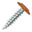 Саморезы с пресс-шайбой оцинкованные с острым наконечником, 4.2x19 500 шт. цвет орех