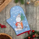 Прихватка Доляна Christmas mood 20x28 см габардин цвет голубой