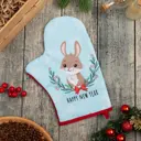 Прихватка Доляна Winter hare 20x28 см габардин цвет голубой