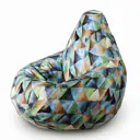 Мягкое кресло-мешок Mypuff bm_509 XL Компакт, велюр, твинкли бирюза