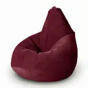Мягкое кресло-мешок Mypuff bm_468 XL Компакт, велюр, бордовый