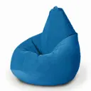Мягкое кресло-мешок Mypuff bm_538 XL Компакт, велюр, сине-голубой
