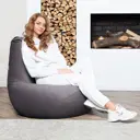 Мягкое кресло-мешок Mypuff b_472 XXXL Стандарт, большой велюр, антрацит