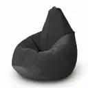 Мягкое кресло-мешок Mypuff bbb_471 XXXXL Комфорт, большой велюр, черный