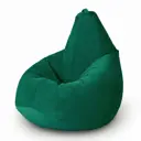 Мягкое кресло-мешок Mypuff bbb_469 XXXXL Комфорт, большой велюр, темный изумруд