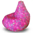 Мягкое кресло-мешок Mypuff b_wb_589 XXL Миди, оксфорд, Сердца