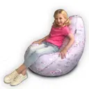 Мягкое кресло-мешок Mypuff b_602 XXXL Стандарт, большой оксфорд, волшебный единорог