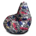 Мягкое кресло-мешок Mypuff bbb_606 XXXXL Комфорт, большой оксфорд, супер кар