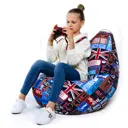 Мягкое кресло-мешок Mypuff bm_392 XL Компакт, хлопок, знакомый лондон