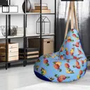 Мягкое кресло-мешок Mypuff b_wb_598_171 XXL Миди, хлопок/оксфорд, ананасовая вечеринка