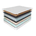 Матрас Corretto Roll Night Trend 180x186x16 см, независимый пружинный блок, двуспальный, кокосовый