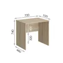 Стол многофункциональный Мебельная фабрика 1+1 72x74x52 см ЛДСП цвет дуб сонома