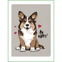 Картина без обрамления Woozzee "Вельш корги be happy" 40x30 см