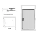 Душевой уголок Creto 128-DEO-100-100-200-MAT-6BLM квадрат 100x100см черный профиль эффект стекла матовый