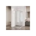 Душевой уголок Creto 128-DEO-75-75-200-CLN-6WHT квадрат 75x75см белый профиль эффект стекла прозрачный