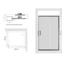 Душевой уголок Creto 128-DEO-80-80-200-MAT-6BLM квадрат 80x80см черный профиль эффект стекла матовый